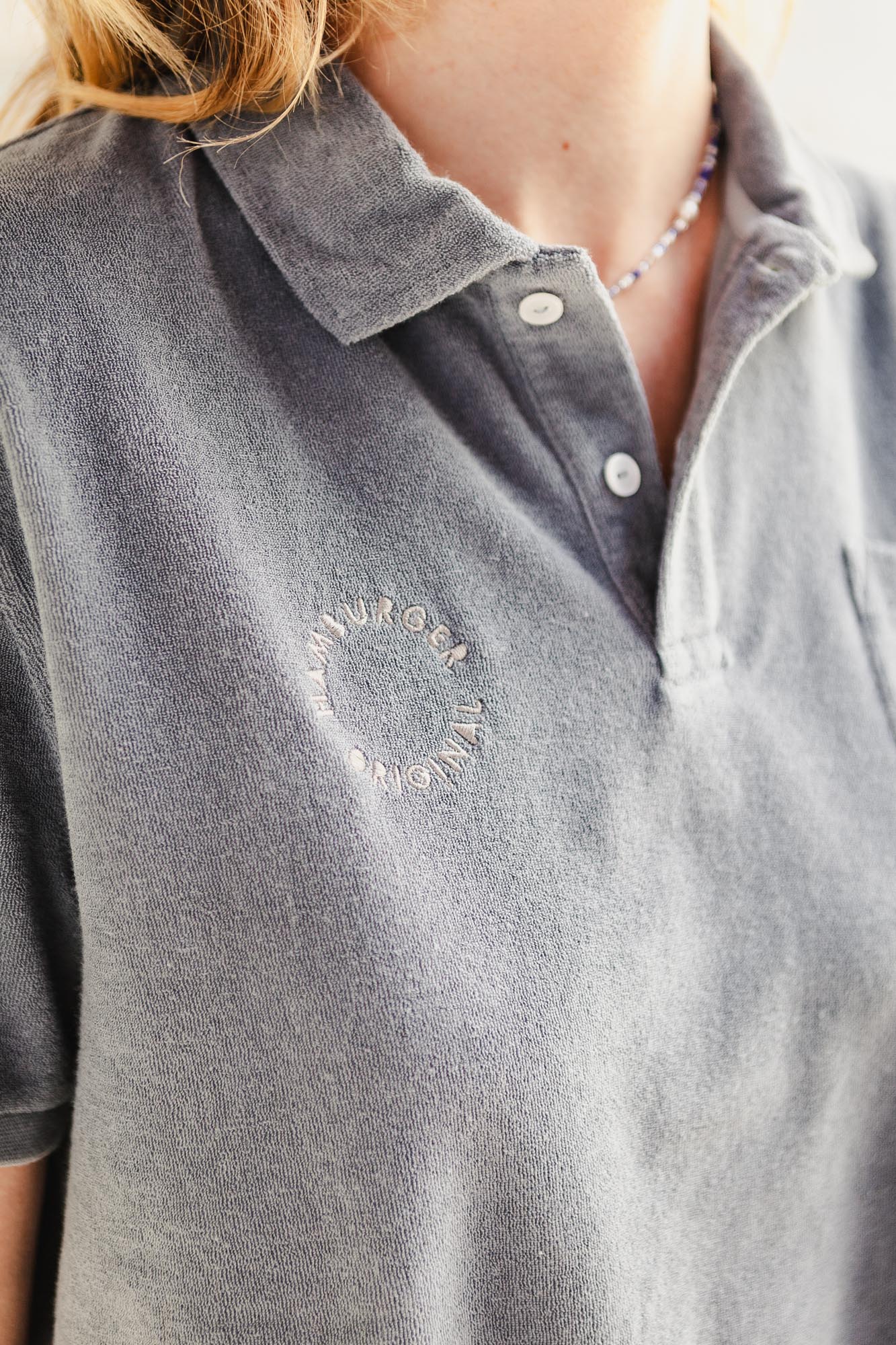 Frottee Polo-Shirt aus Bio-Baumwolle Made in Portugal