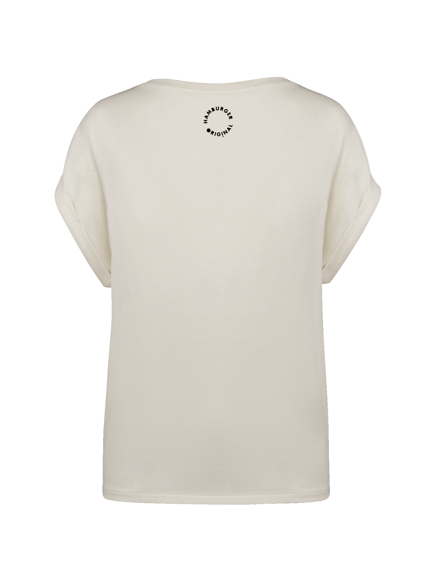 T-Shirt mit Reversärmeln und kleinem Logo am Rücken aus Bio-Baumwolle
