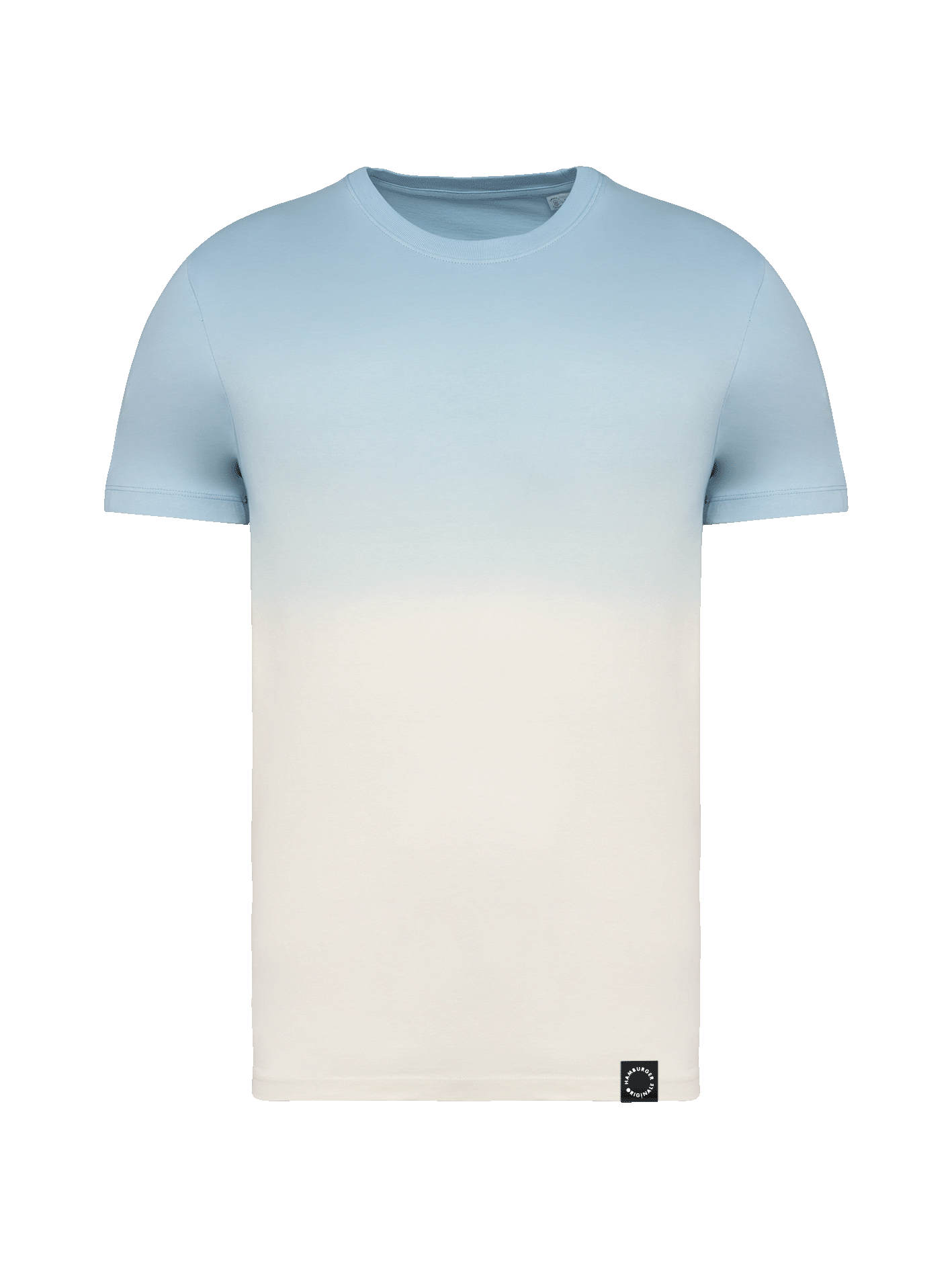 T-Shirt mit Farbverlauf aus Bio-Baumwolle und kleinem Logo hinten