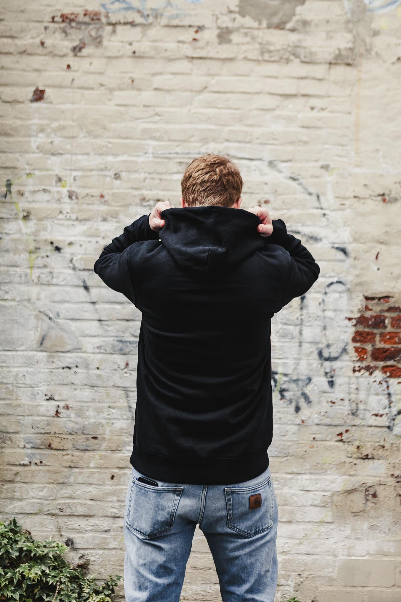 Hoodie aus Bio-Baumwolle mit großem Logo