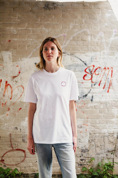 Oversized T-Shirt aus Bio Baumwolle mit 3D Logos