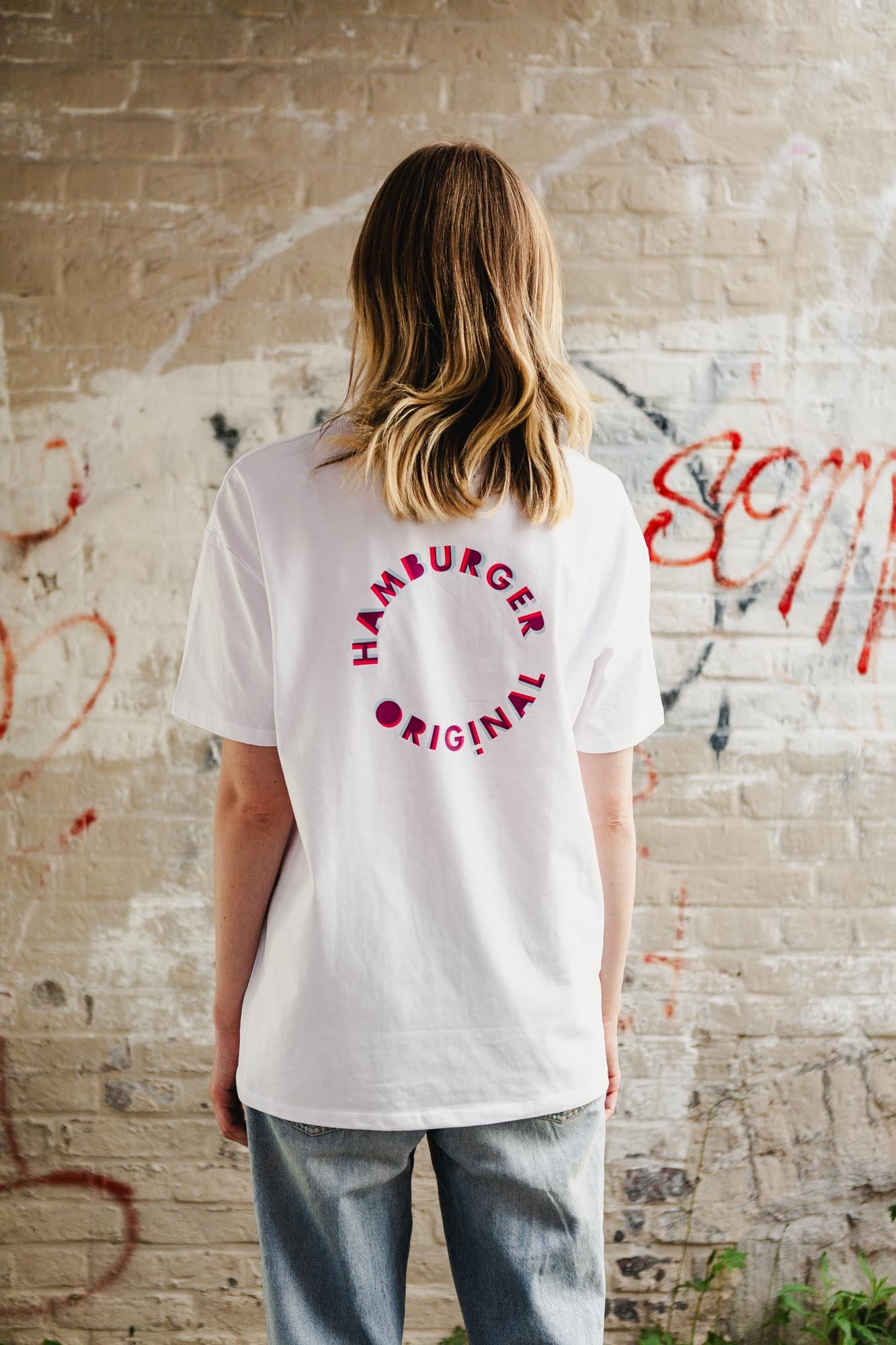 Oversized T-Shirt aus Bio Baumwolle mit 3D Logos