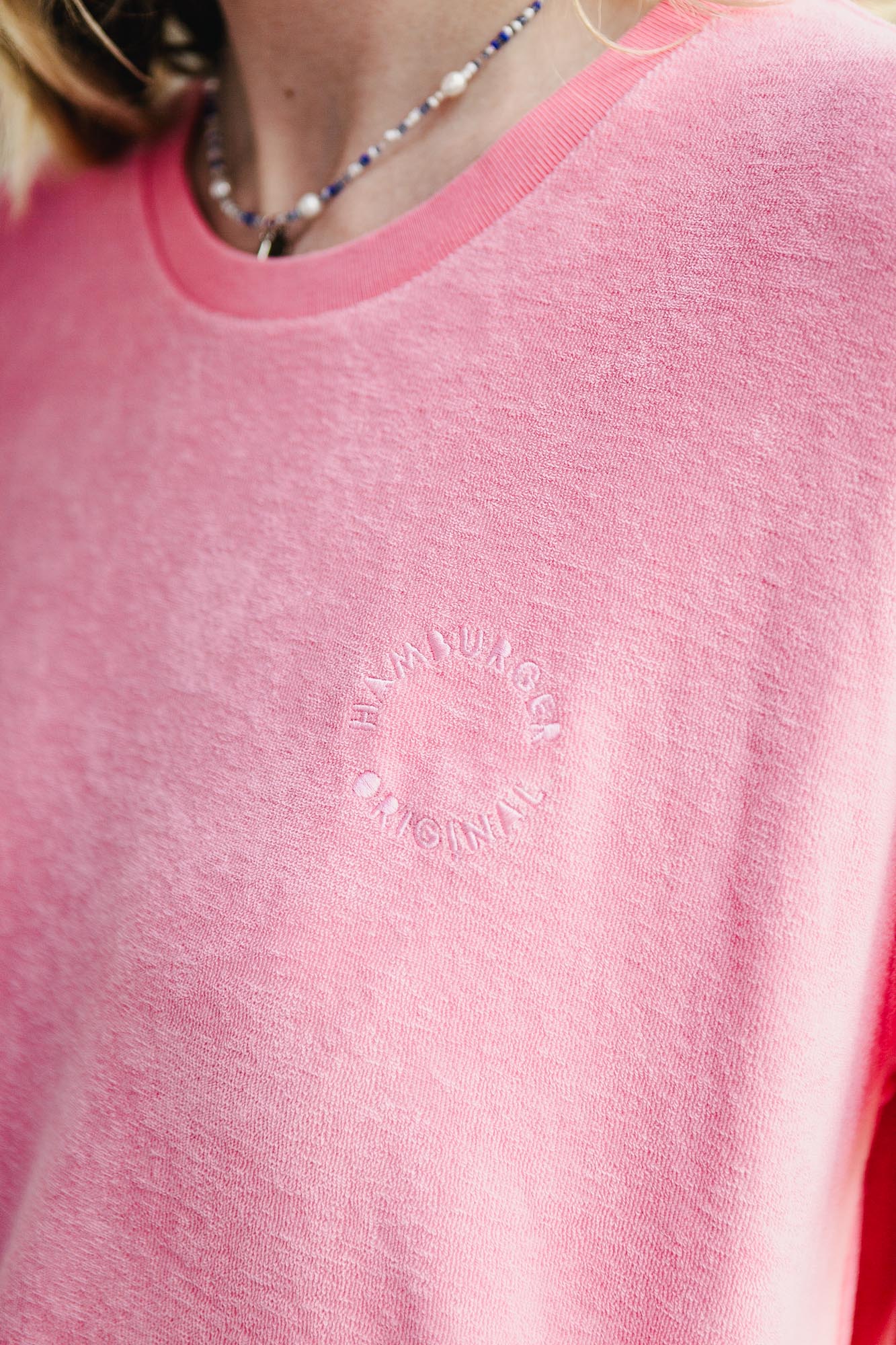 Frottee T-Shirt aus Bio-Baumwolle Made in Portugal Oversized