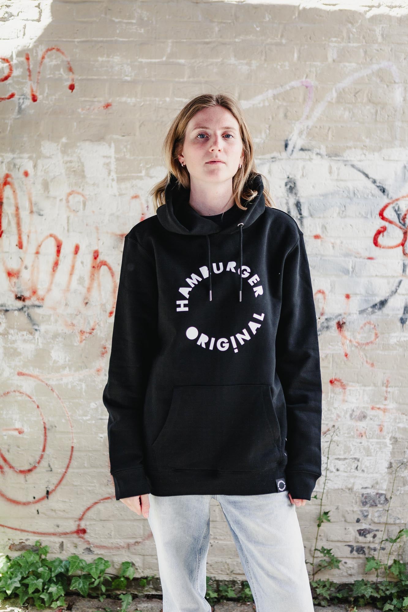 Hoodie aus Bio-Baumwolle mit großem Logo