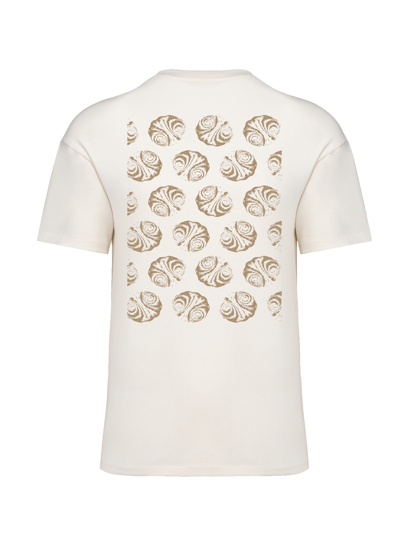 Oversized T-Shirt mit großem Franzbrötchen Print Made in Portugal