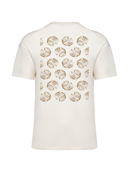Oversized T-Shirt mit großem Franzbrötchen Print Made in Portugal