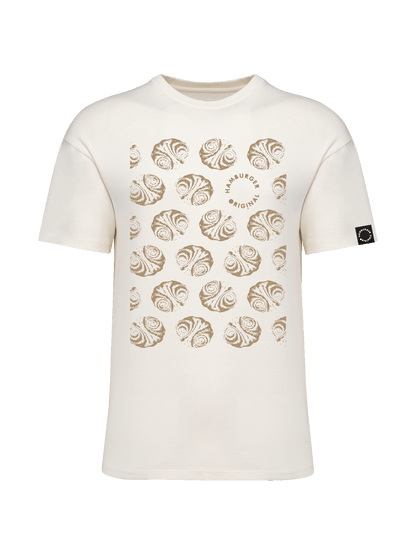 Oversized T-Shirt mit großem Franzbrötchen Print Made in Portugal