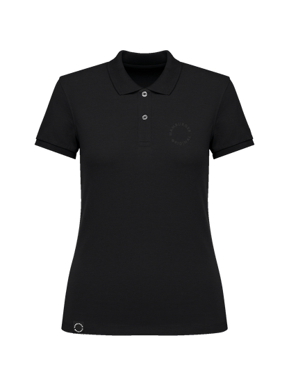 Polo-Shirt tailliert mit Logo aus Bio-Baumwolle