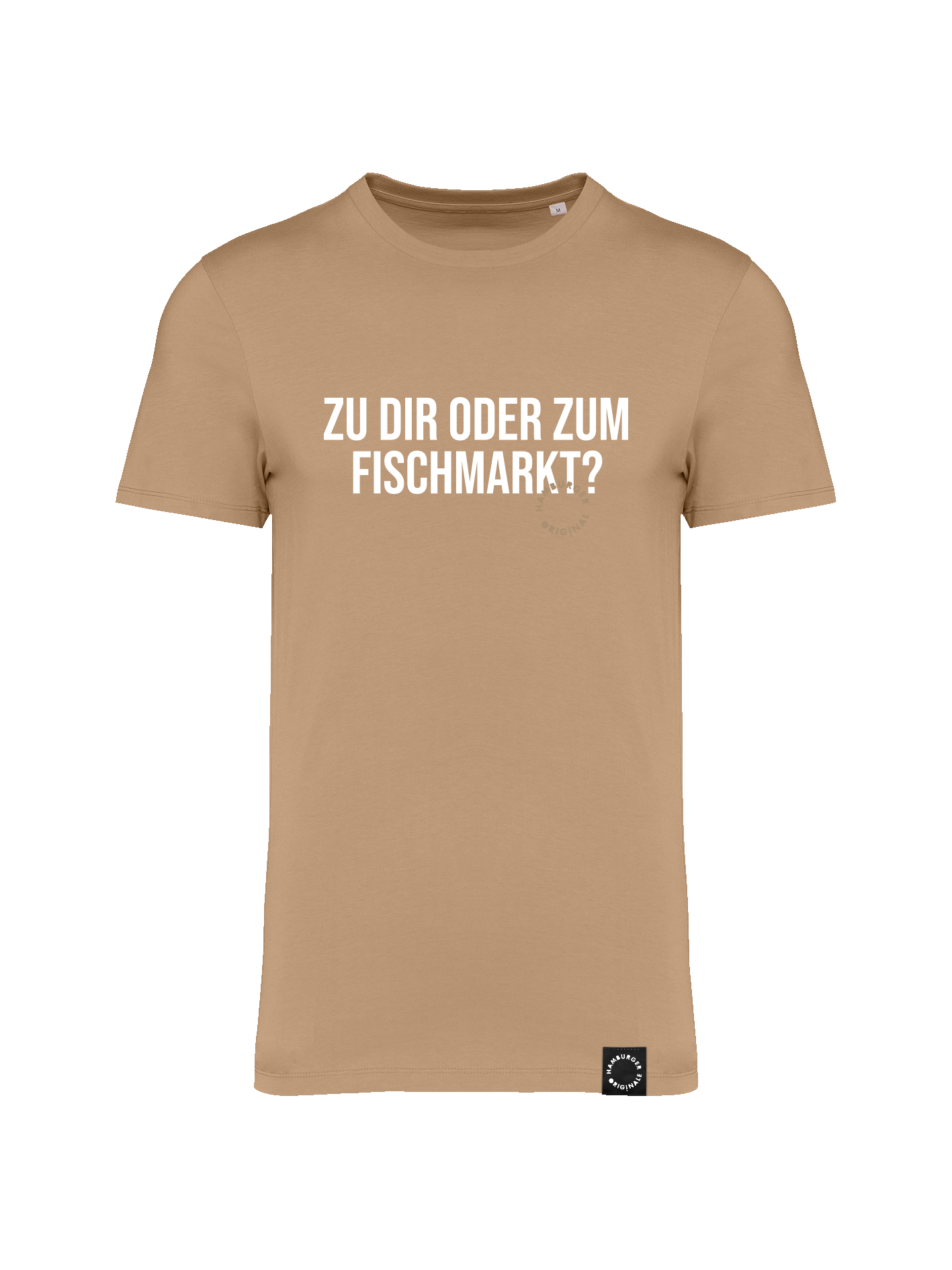 T-Shirt aus Bio-Baumwolle "Zu Dir oder zum Fischmarkt?"