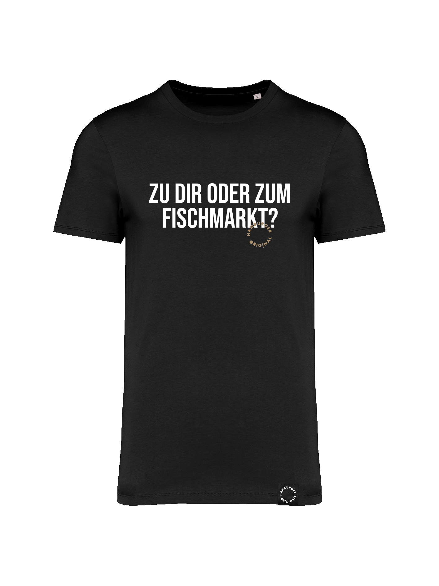 T-Shirt aus Bio-Baumwolle "Zu Dir oder zum Fischmarkt?"