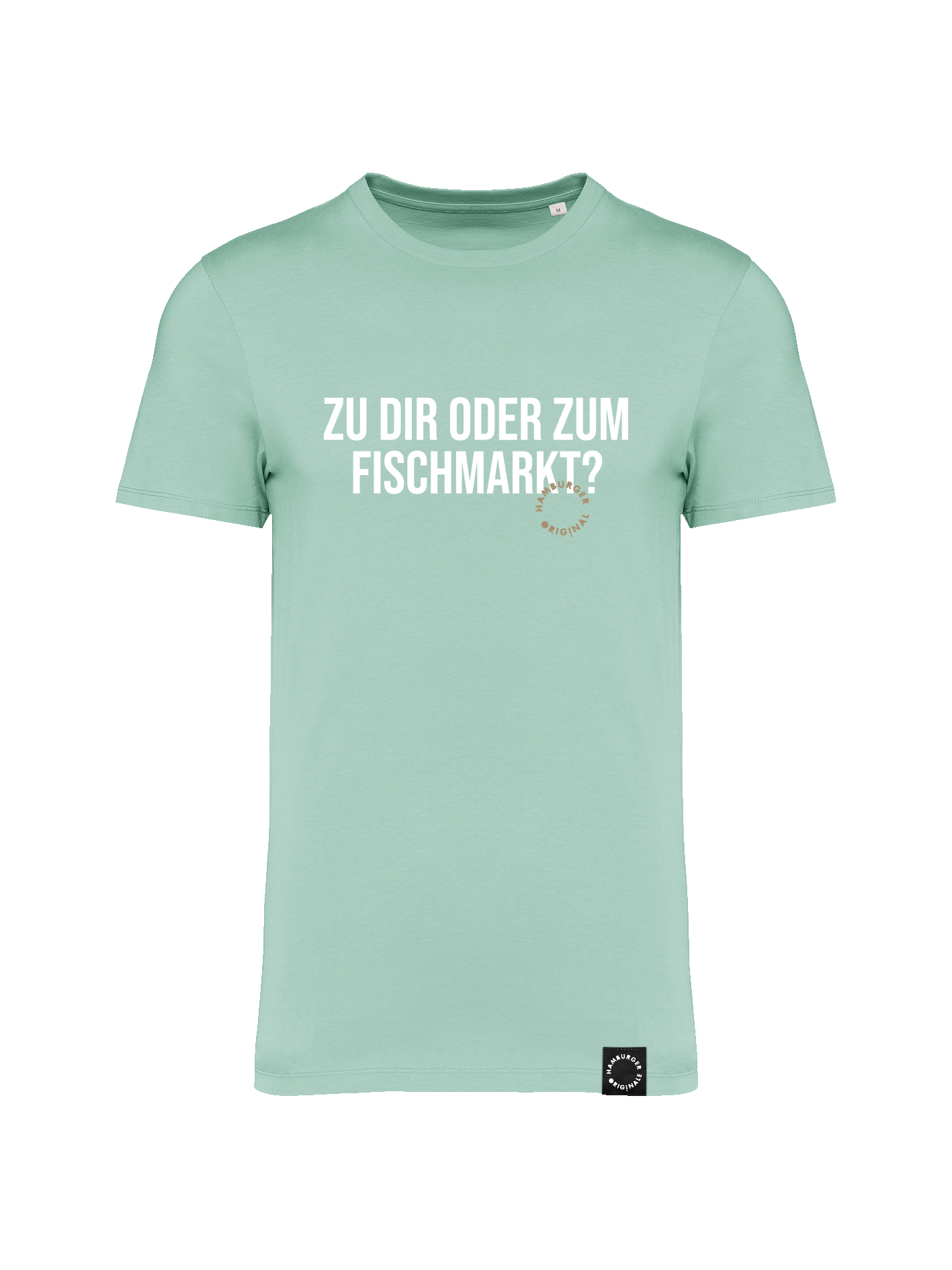 T-Shirt aus Bio-Baumwolle "Zu Dir oder zum Fischmarkt?"