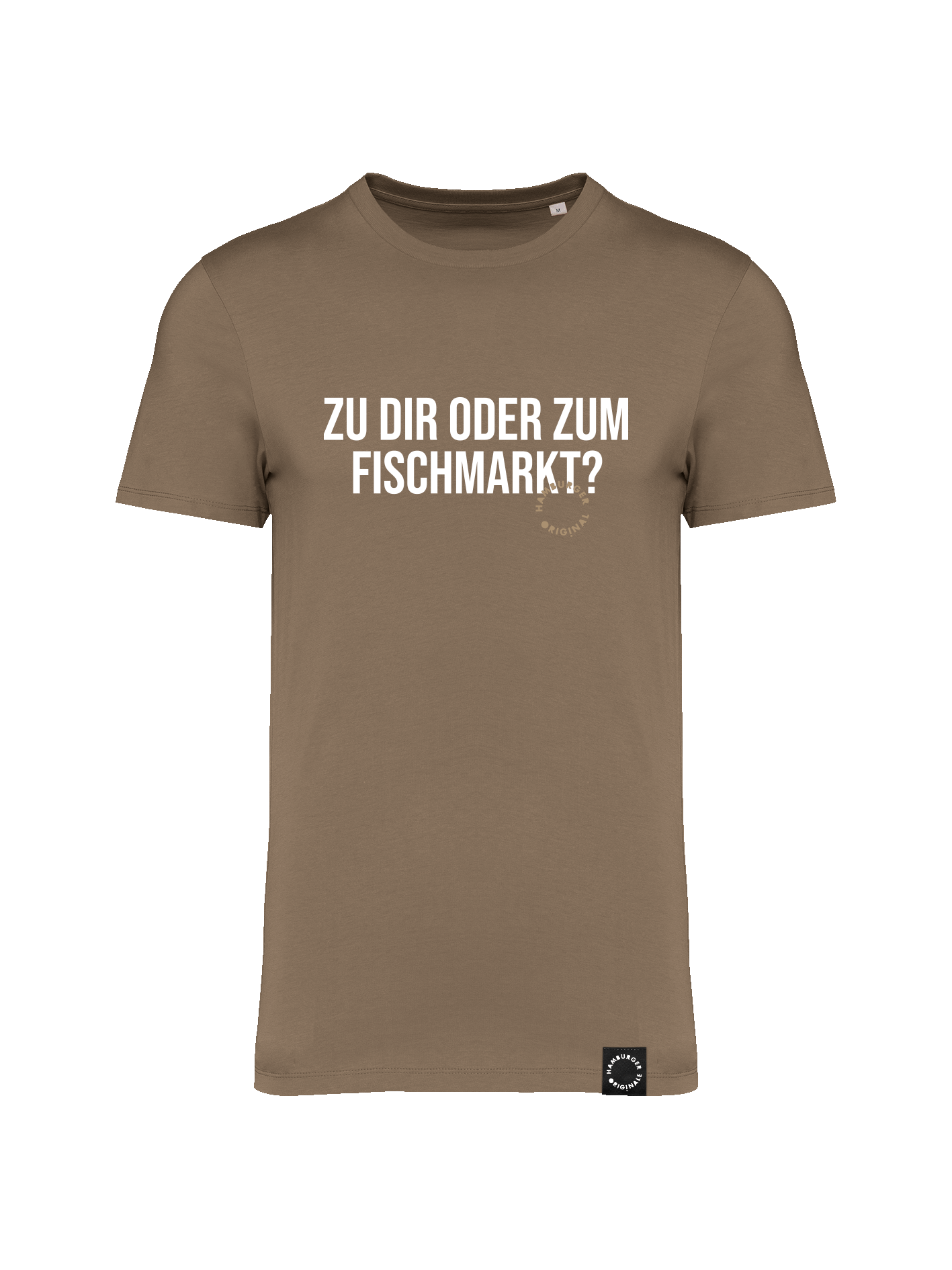 T-Shirt aus Bio-Baumwolle "Zu Dir oder zum Fischmarkt?"