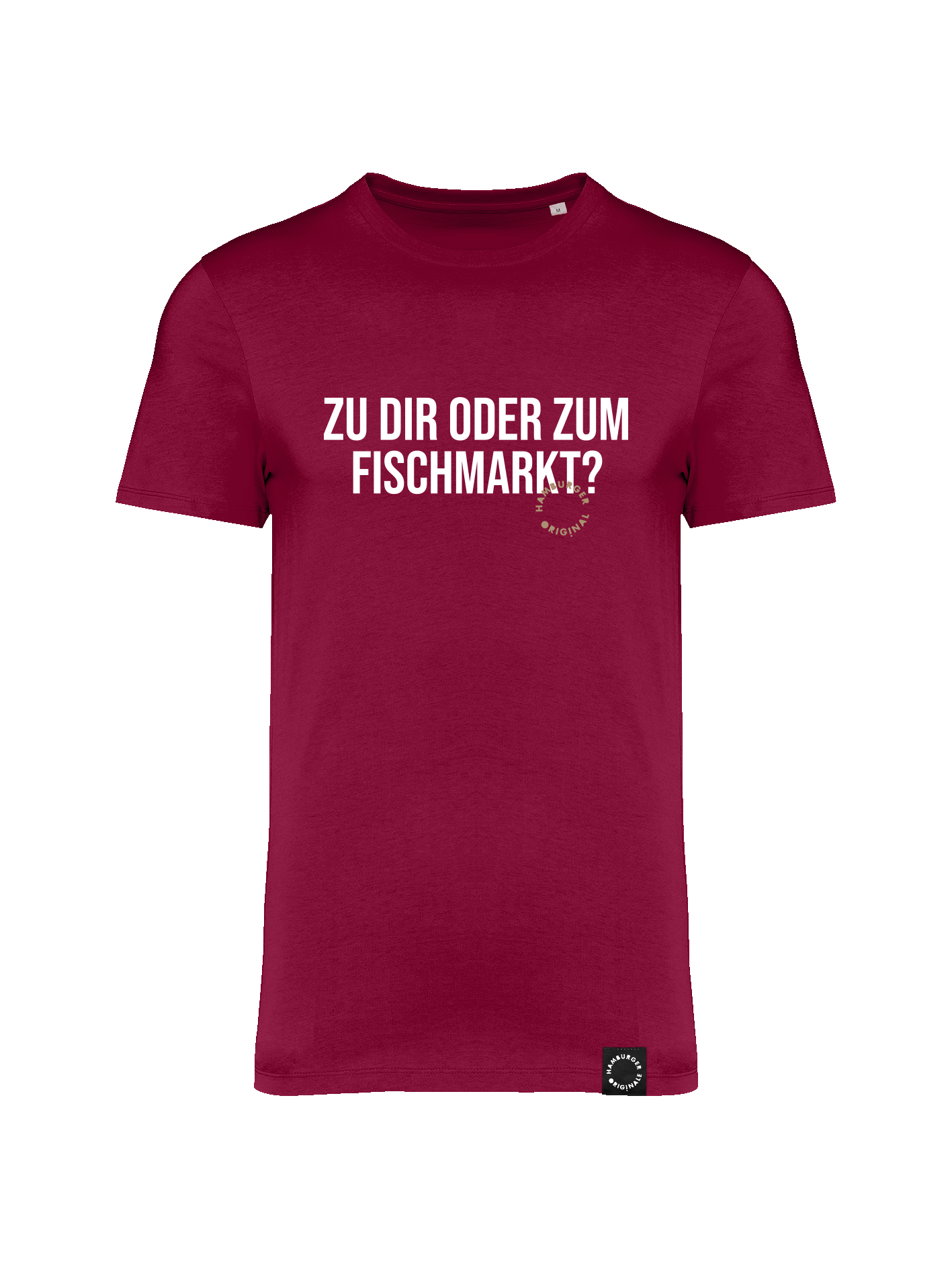 T-Shirt aus Bio-Baumwolle "Zu Dir oder zum Fischmarkt?"