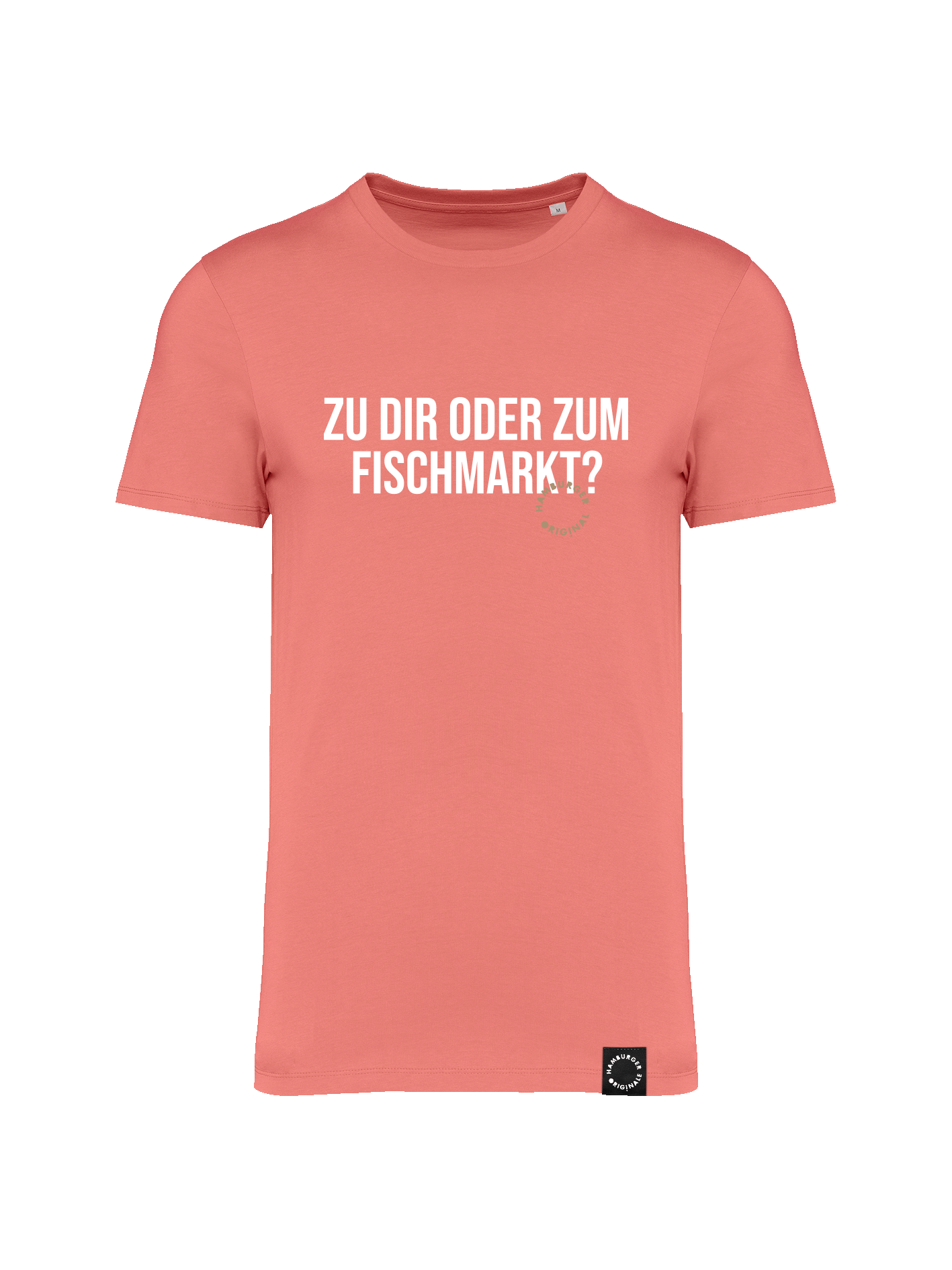 T-Shirt aus Bio-Baumwolle "Zu Dir oder zum Fischmarkt?"