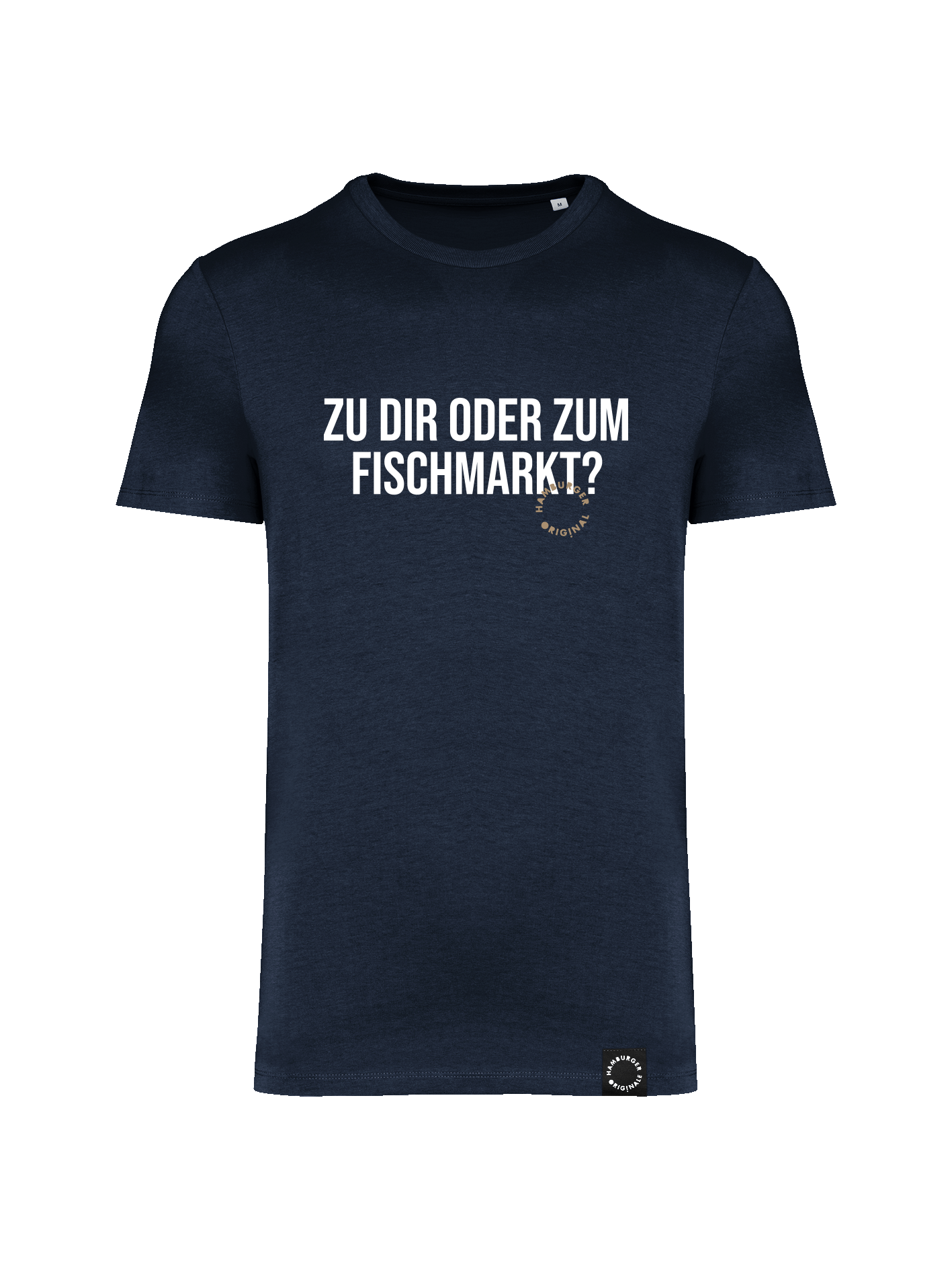 T-Shirt aus Bio-Baumwolle "Zu Dir oder zum Fischmarkt?"