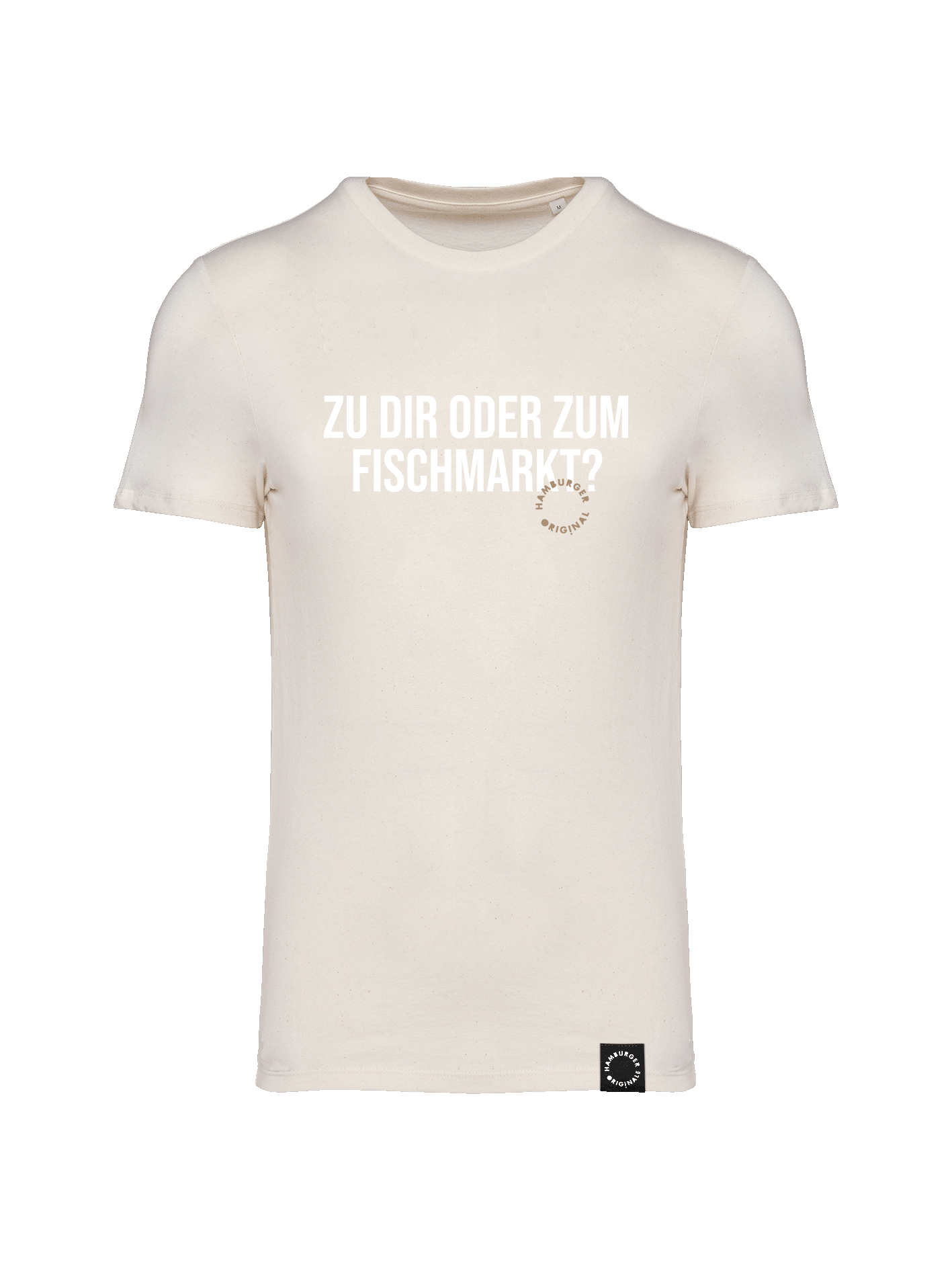 T-Shirt aus Bio-Baumwolle "Zu Dir oder zum Fischmarkt?"