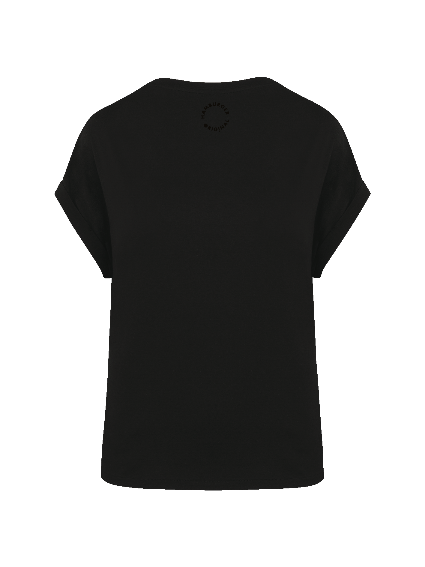 T-Shirt mit Reversärmeln und kleinem Logo am Rücken aus Bio-Baumwolle