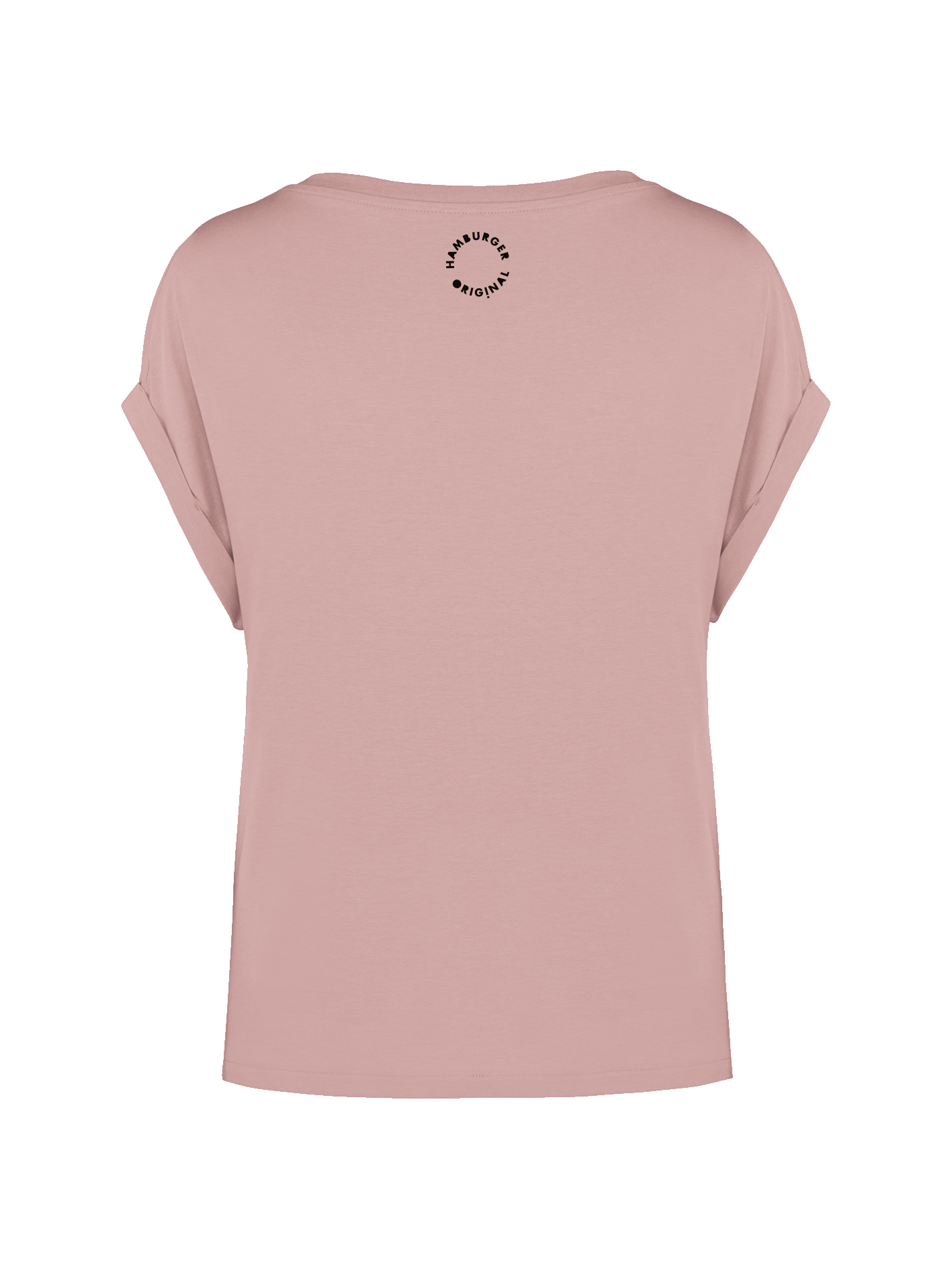 T-Shirt mit Reversärmeln und kleinem Logo am Rücken aus Bio-Baumwolle