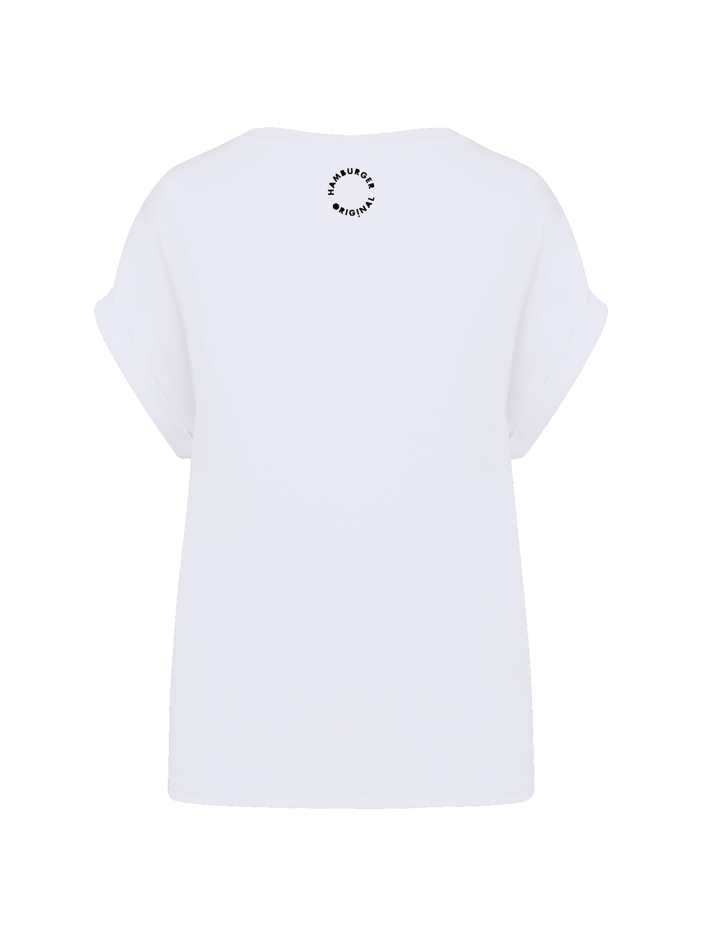 T-Shirt mit Reversärmeln und kleinem Logo am Rücken aus Bio-Baumwolle