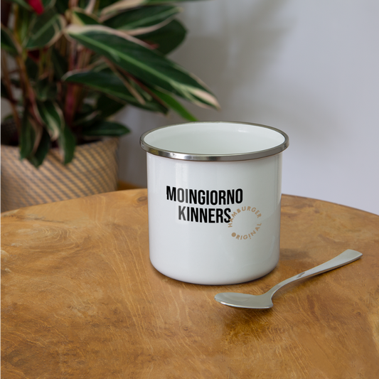 Moingiorno Kinners Emaille-Tasse - weiß