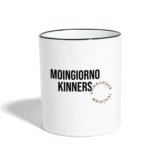 Moingiorno Kinners Tasse zweifarbig - Weiß/Schwarz