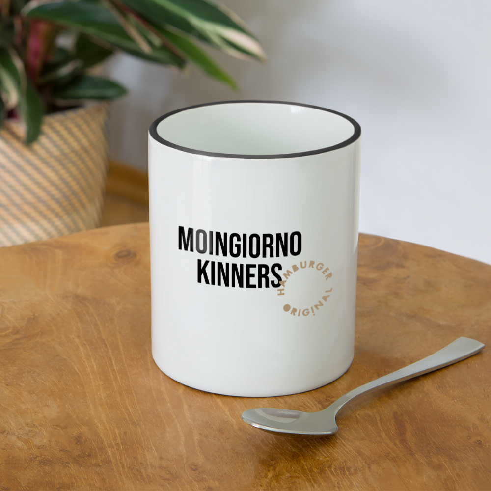 Moingiorno Kinners Tasse zweifarbig - Weiß/Schwarz