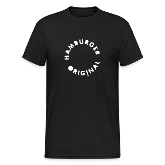 HAMBURGER ORIGINAL Frontprint - Männer T-Shirt - Schwarz