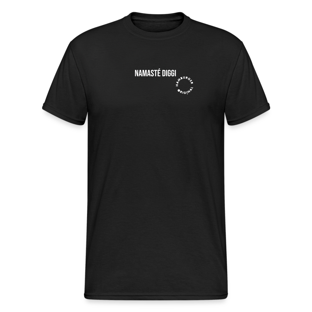 NAMASTÉ DIGGI Frontprint - Männer T-Shirt - Schwarz